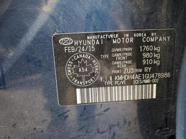 2016 HYUNDAI ELANTRA SE  