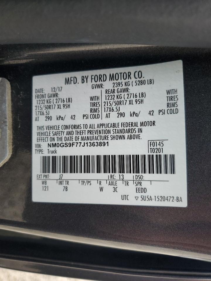 2018 Ford Transit Connect Xlt VIN: NM0GS9F77J1363891 Lot: 59841635