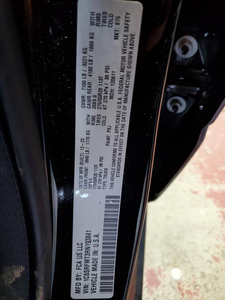 2024 Ram 1500 Big Horn/Lone Star VIN: 1C6SRFMT3RN193841 Lot: 62281165