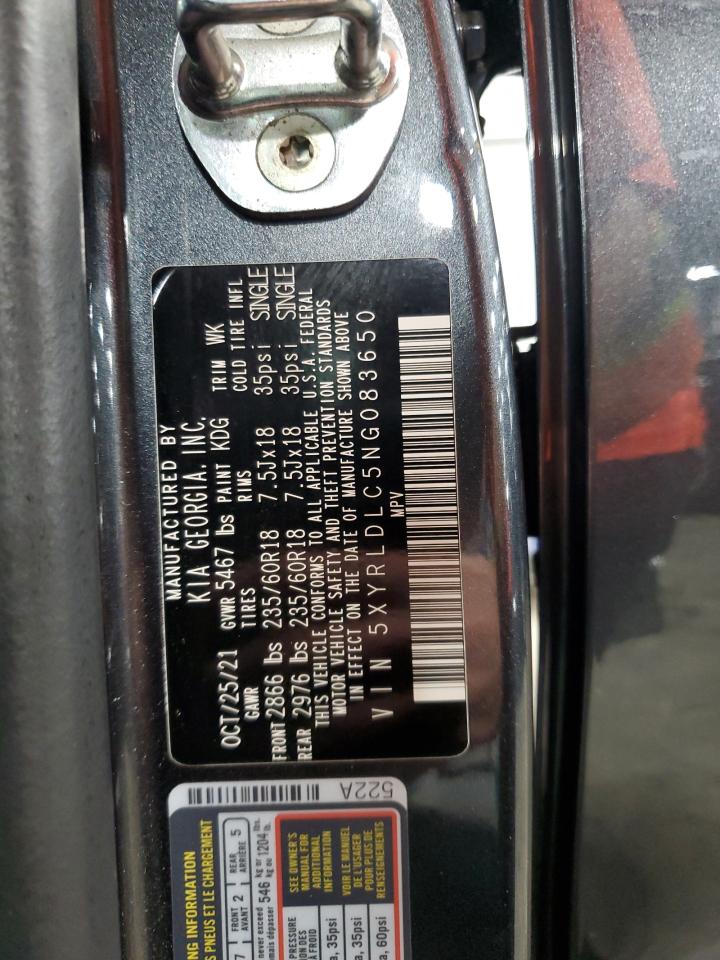 2022 Kia Sorento S VIN: 5XYRLDLC5NG083650 Lot: 61401255