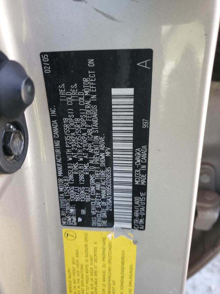 2005 Lexus Rx 330 VIN: 2T2GA31U95C028595 Lot: 62533935