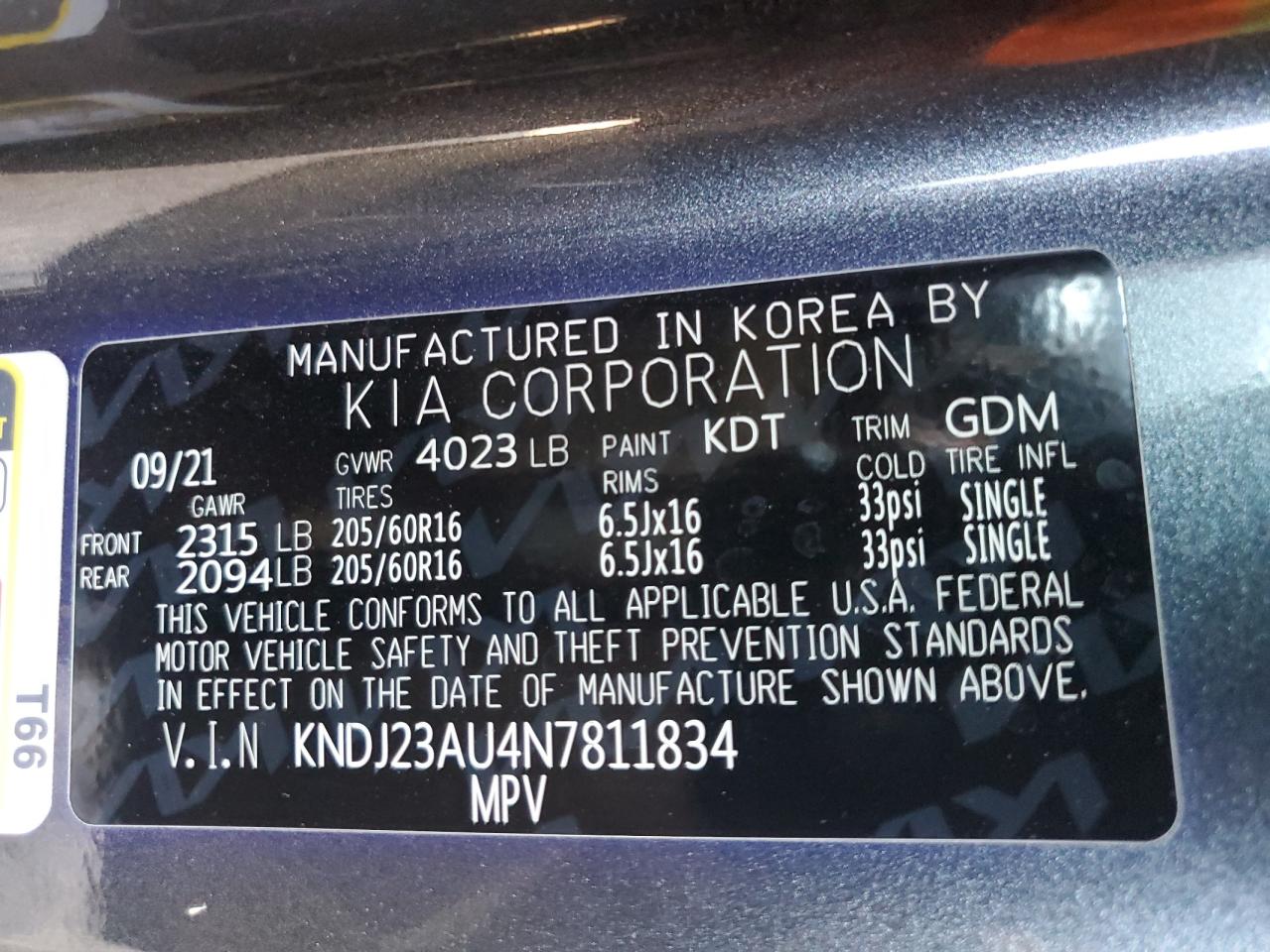 2022 Kia Soul Lx VIN: KNDJ23AU4N7811834 Lot: 60796915