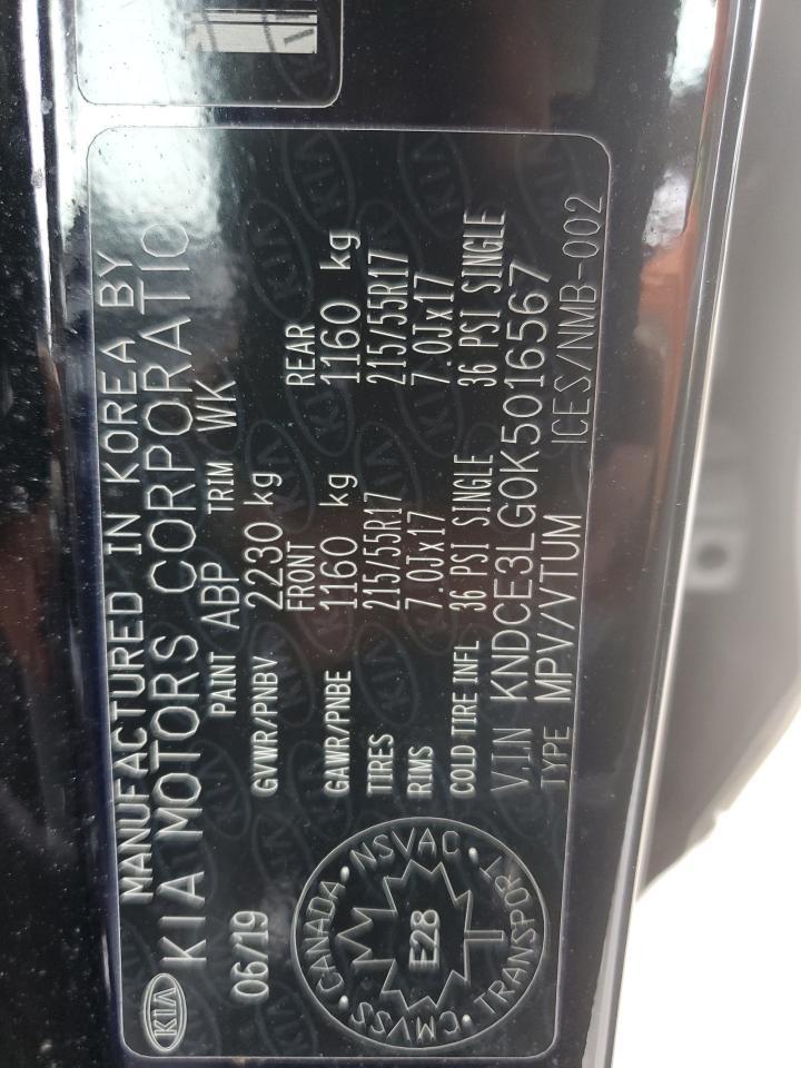 2019 Kia Niro Ex Premium VIN: KNDCE3LG0K5016567 Lot: 58722415