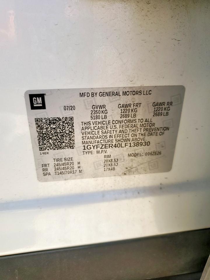 2020 Cadillac Xt4 Sport VIN: 1GYFZER40LF138930 Lot: 61682135