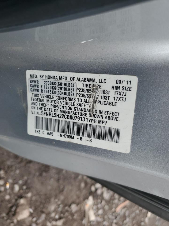 2012 Honda Odyssey Lx VIN: 5FNRL5H22CB007913 Lot: 60137725