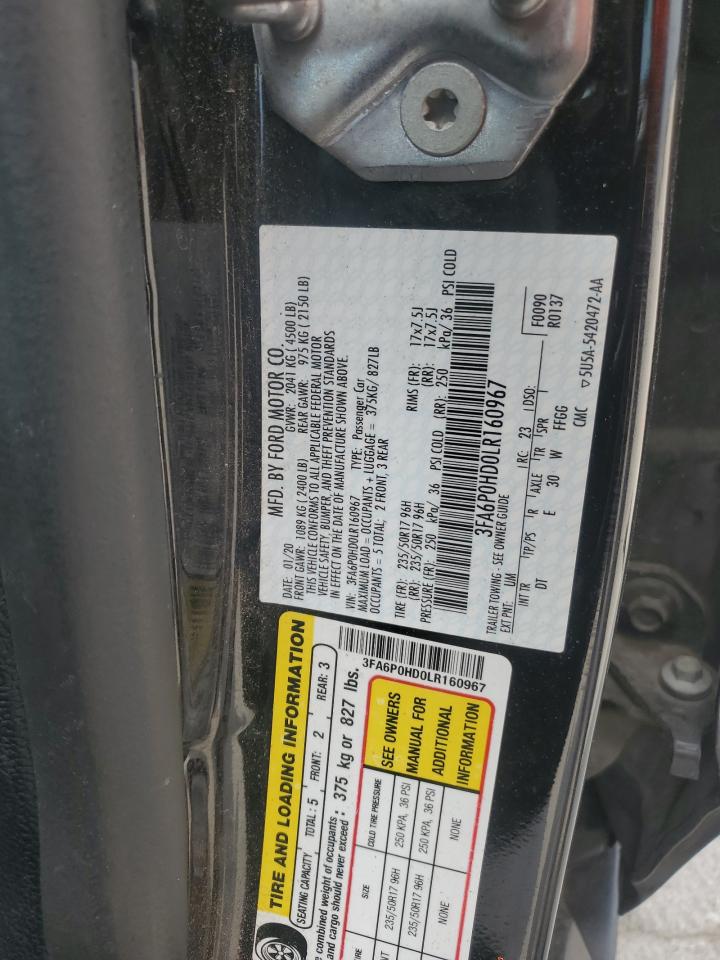 FORD FUSION 2020 VIN 3FA6P0HD0LR160967 photo 13