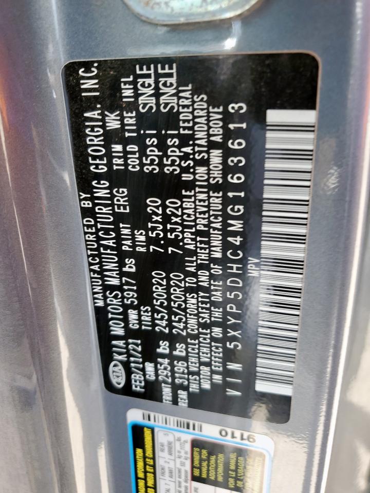 5xyp5dhc4mg163613 5XYP5DHC4MG163613 2021 Kia Telluride Sx