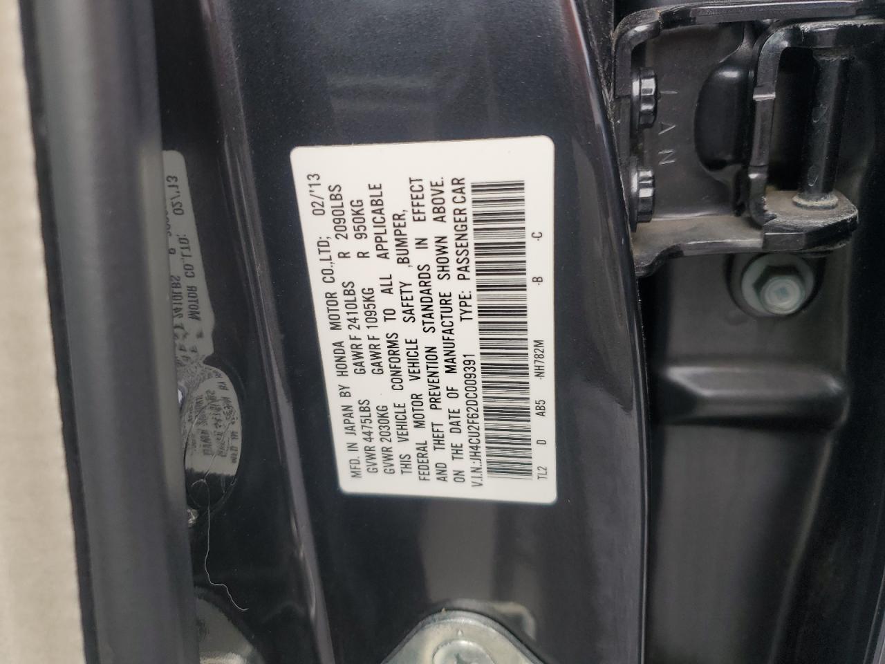 2013 Acura Tsx Tech VIN: JH4CU2F62DC009391 Lot: 62997505