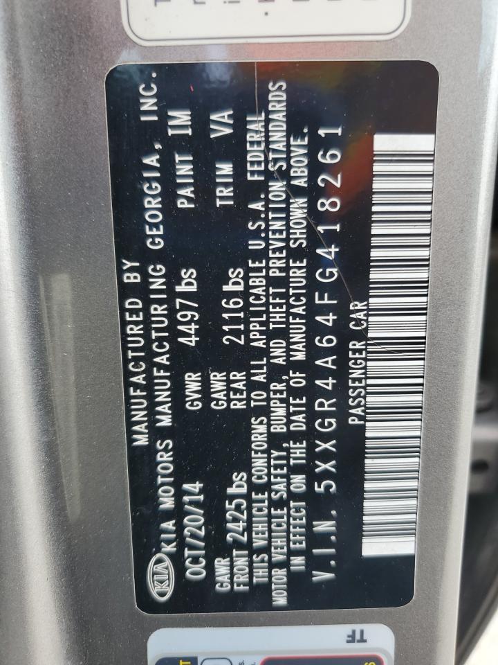 KIA OPTIMA 2015 VIN 5XXGR4A64FG418261 фото 12