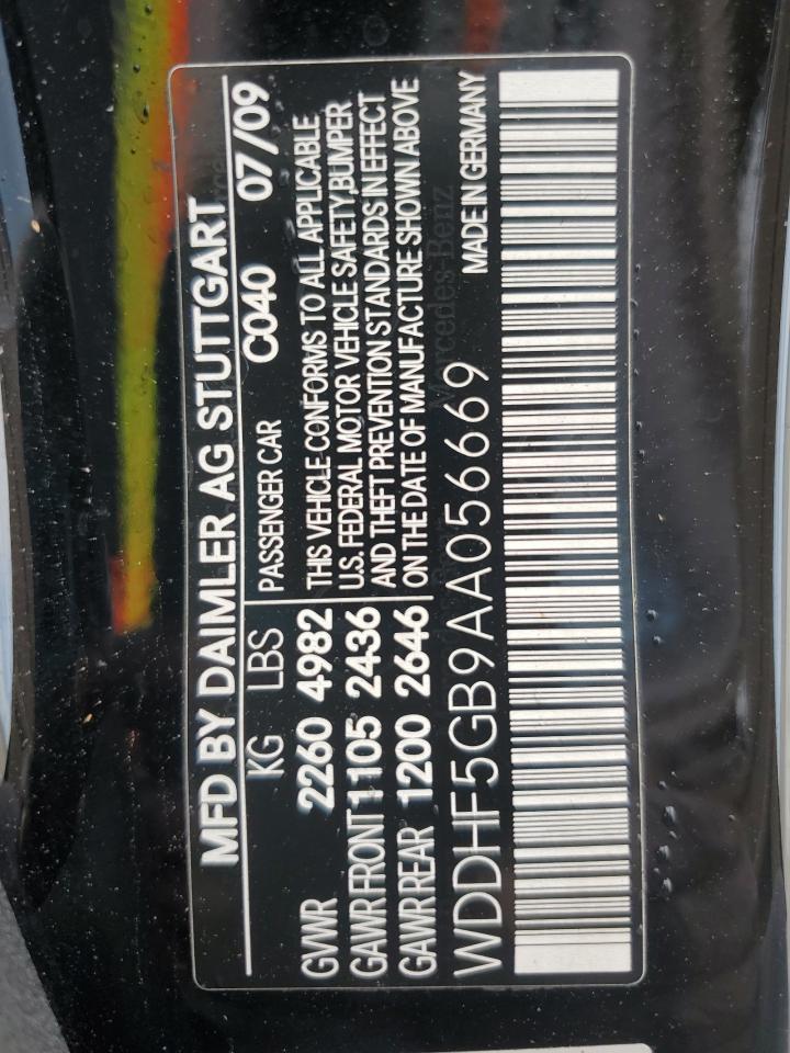 2010 Mercedes-Benz E 350 VIN: WDDHF5GB9AA056669 Lot: 62767915