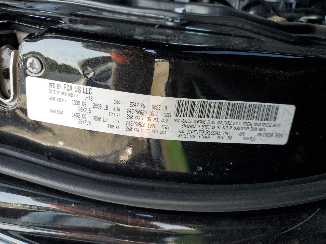 2018 Chrysler Pacifica Touring L Plus VIN: 2C4RC1EGXJR168245 Lot: 62932655