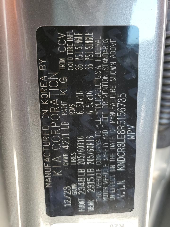 2024 Kia Niro Ex VIN: KNDCR3LE8R5156735 Lot: 62310195