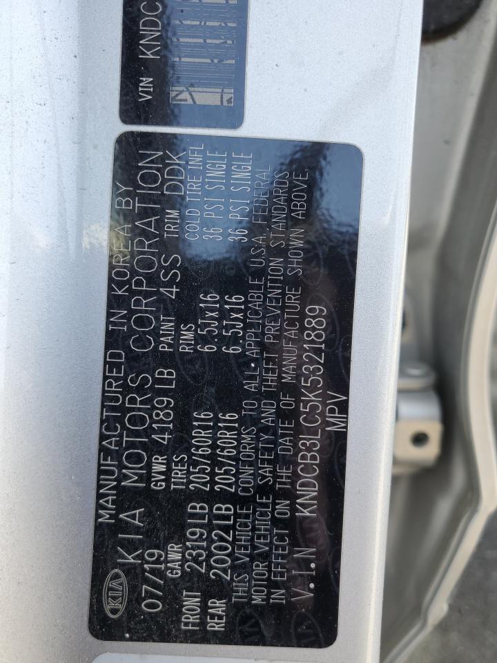 2019 Kia Niro Fe VIN: KNDCB3LC5K5321889 Lot: 56512455