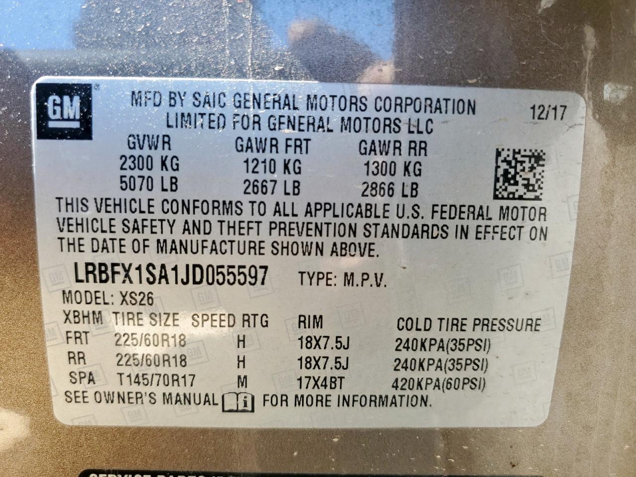 2018 Buick Envision Essence VIN: LRBFX1SA1JD055597 Lot: 61259875