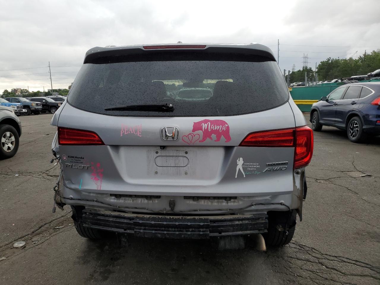 2017 Honda Pilot Touring VIN: 5FNYF6H97HB077680 Lot: 62068565