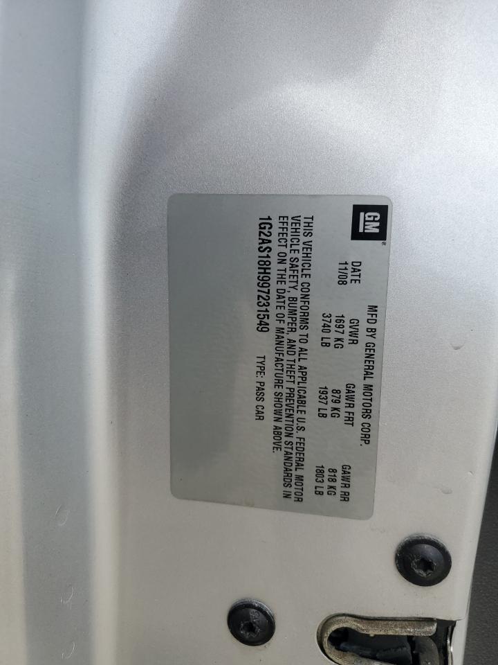 2009 Pontiac G5 VIN: 1G2AS18H997231549 Lot: 60233065