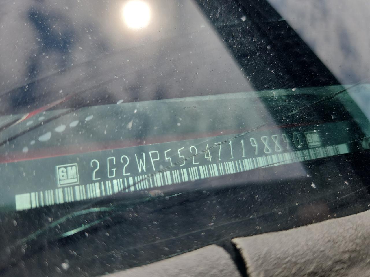 2007 Pontiac Grand Prix VIN: 2G2WP552471198890 Lot: 60134385