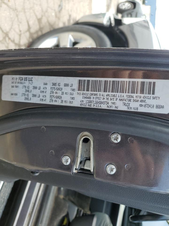 2017 Ram 1500 Slt VIN: 1C6RR7LG6HS849734 Lot: 60500935