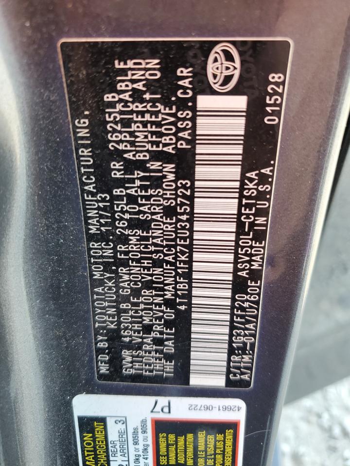4t1bf1fk7eu345723 4T1BF1FK7EU345723 2014 Toyota Camry L