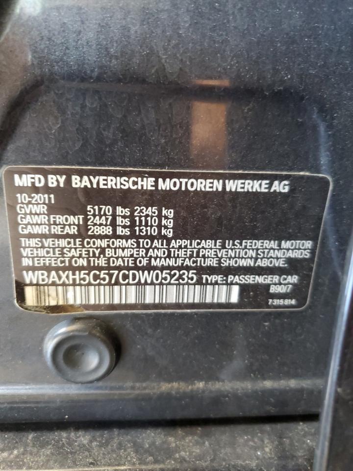 2012 BMW 528 Xi VIN: WBAXH5C57CDW05235 Lot: 71668725