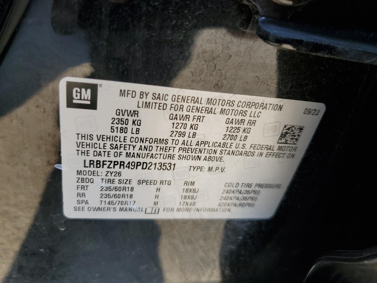 2023 Buick Envision Essence VIN: LRBFZPR49PD213531 Lot: 62291005