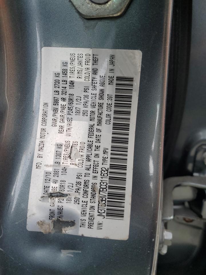 2011 Mazda Cx-9 VIN: JM3TB3BV7B0311632 Lot: 62585585