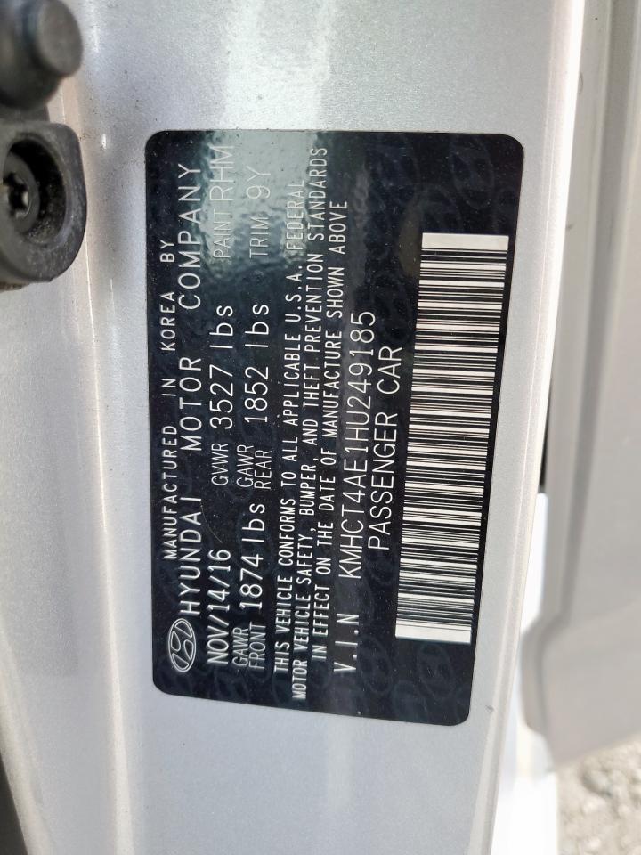 2017 Hyundai Accent Se VIN: KMHCT4AE1HU249185 Lot: 62963405
