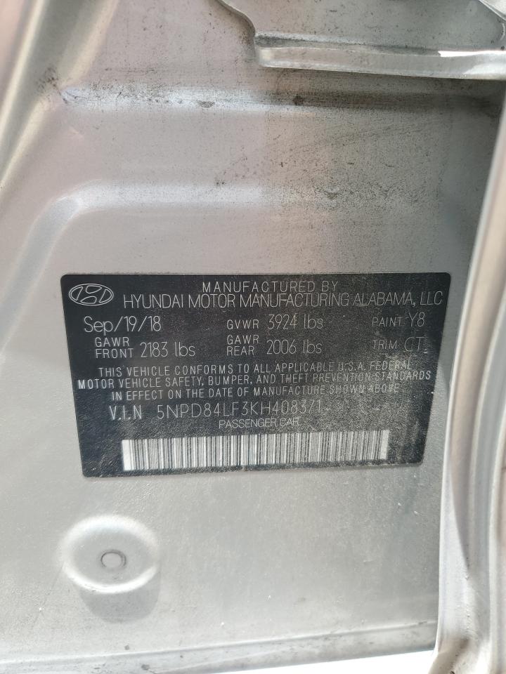 2019 Hyundai Elantra Sel VIN: 5NPD84LF3KH408371 Lot: 61429945