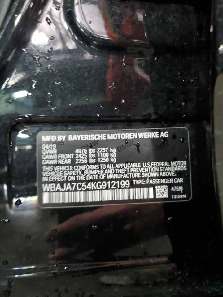 2019 BMW 530 Xi VIN: WBAJA7C54KG912199 Lot: 61187835