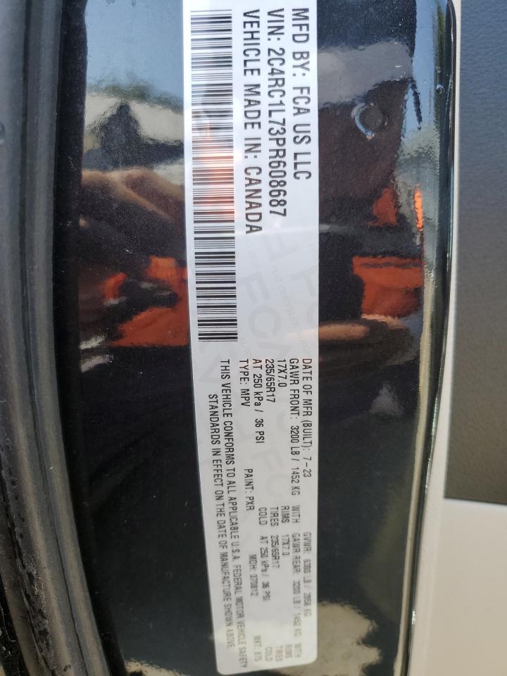 2023 Chrysler Pacifica Hybrid Touring L VIN: 2C4RC1L73PR608687 Lot: 62669165