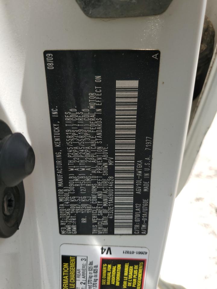 2009 Toyota Venza VIN: 4T3ZE11A69U014628 Lot: 86881065