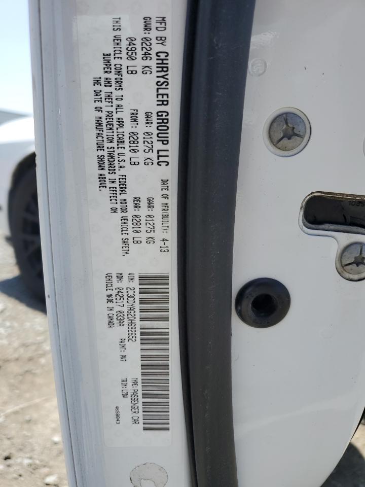 2013 Dodge Challenger Sxt VIN: 2C3CDYAG2DH692652 Lot: 60334895