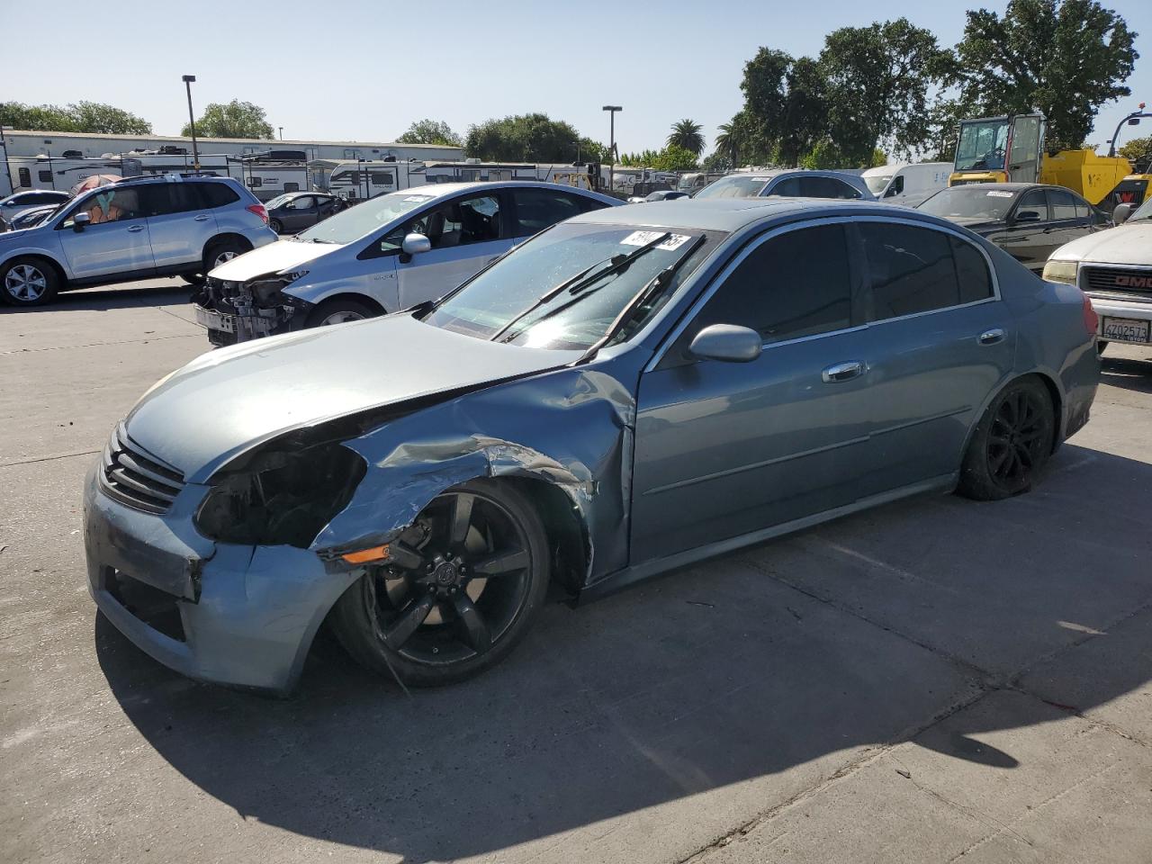 2006 Infiniti G35 3.5L იყიდება Sacramento-ში, CA - Front End