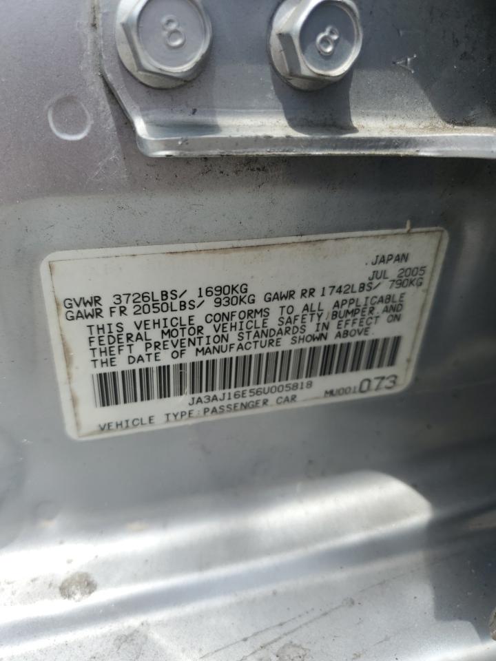 2006 Mitsubishi Lancer Es VIN: JA3AJ16E56U005818 Lot: 60749615