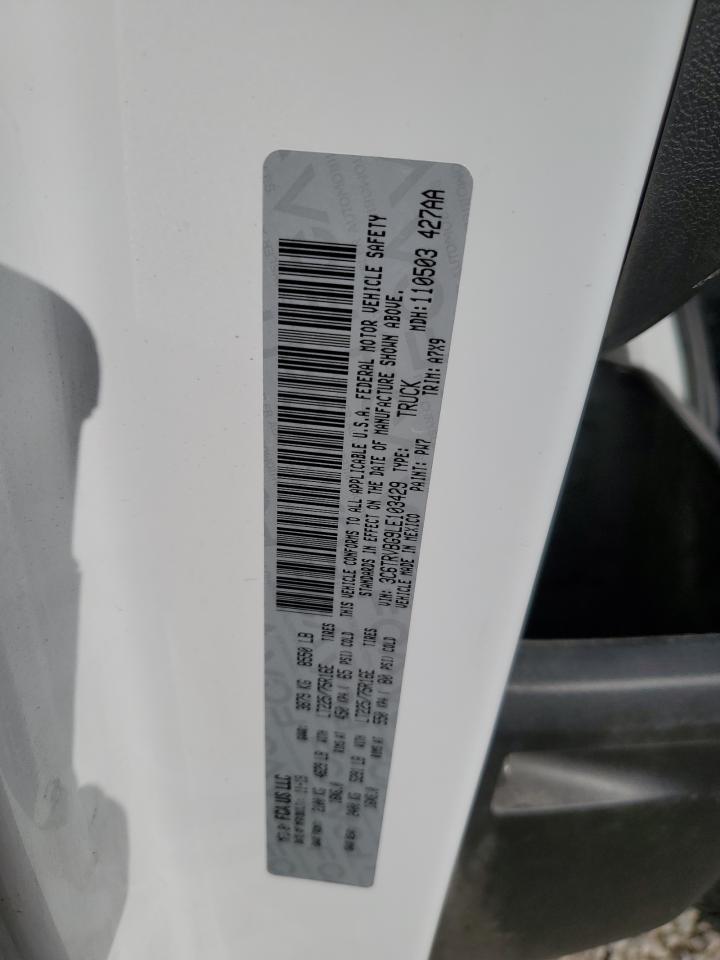 2020 Ram Promaster 1500 1500 High VIN: 3C6TRVBG9LE103429 Lot: 60255795