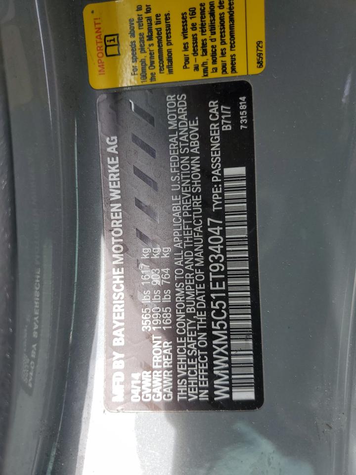 2014 Mini Cooper VIN: WMWXM5C51ET934047 Lot: 63039335