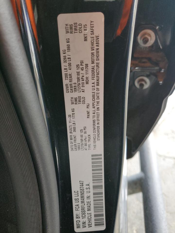 RAM 1500 2021 VIN 1C6SRFLM4MN587447 zdjęcie 12