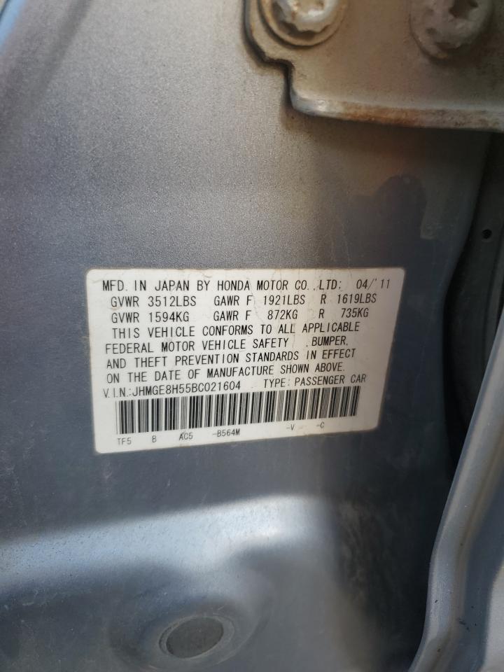 2011 Honda Fit Sport VIN: JHMGE8H55BC021604 Lot: 60776055