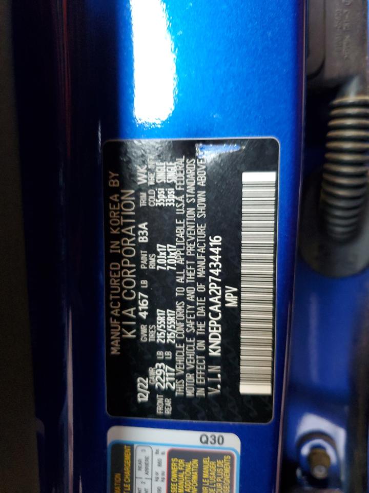 2023 Kia Seltos Lx VIN: KNDEPCAA2P7434416 Lot: 60557235