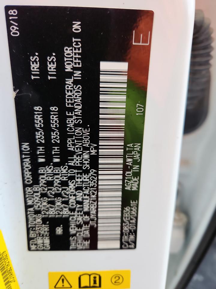 2019 Lexus Nx 300 Base VIN: JTJYARBZ1K2135279 Lot: 61003335