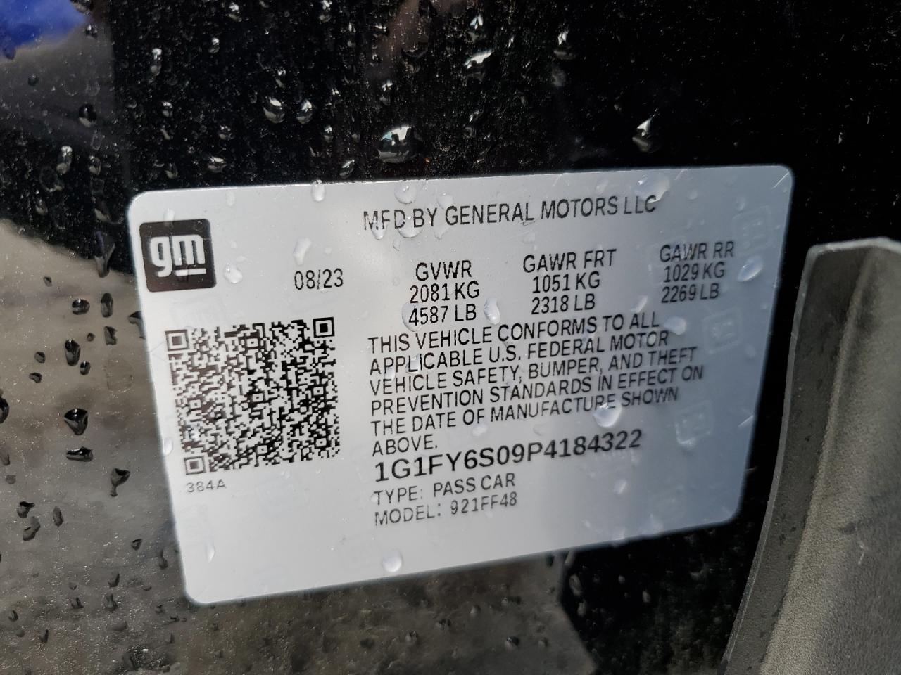 2023 Chevrolet Bolt Euv Lt VIN: 1G1FY6S09P4184322 Lot: 62721975