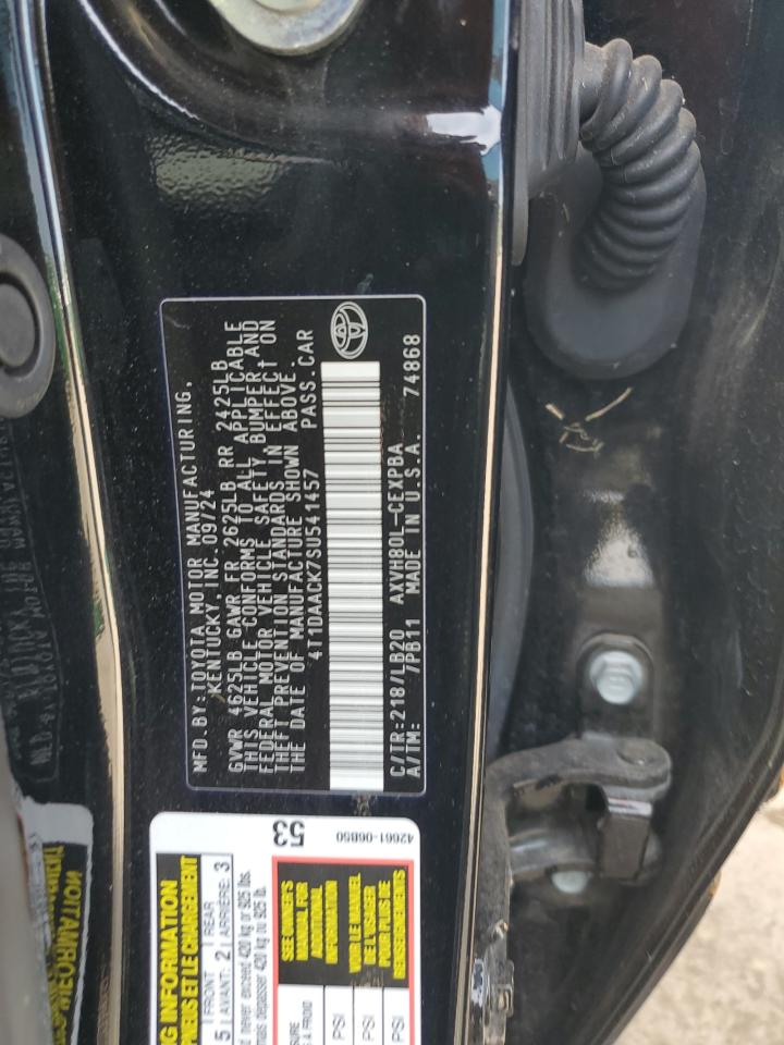 TOYOTA CAMRY 2025 VIN 4T1DAACK7SU541457 фото 12