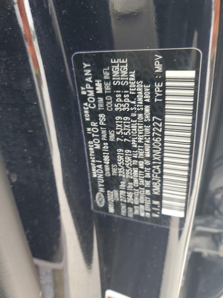 2022 Hyundai Tucson Sel Convenience VIN: KM8JFCA1XNU067227 Lot: 62472155