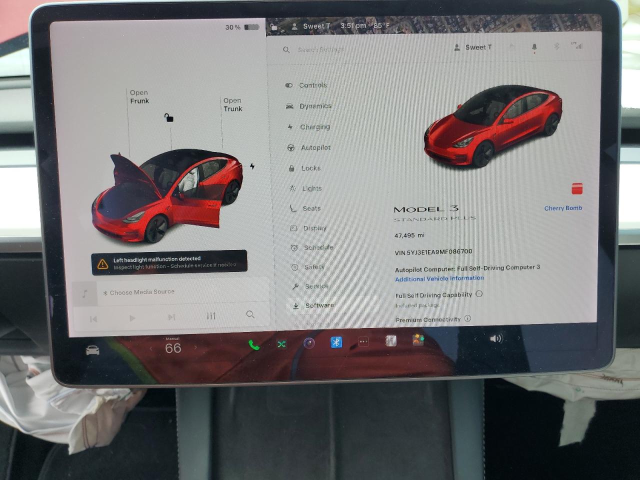 2021 Tesla Model 3 VIN: 5YJ3E1EA9MF086700 Lot: 62742135