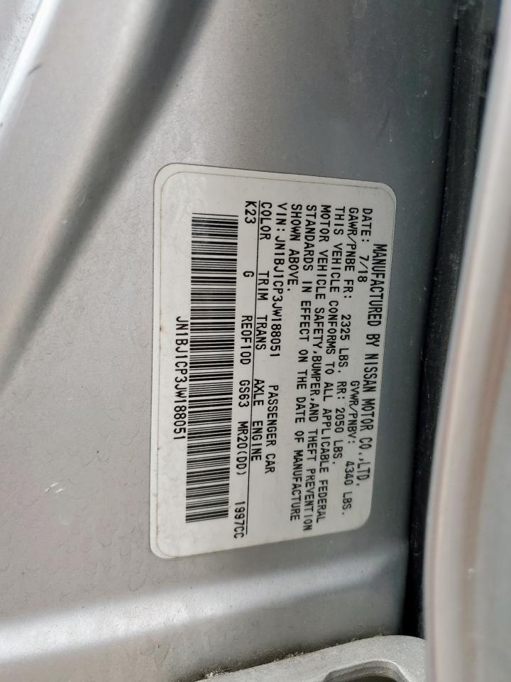 2018 Nissan Rogue Sport S VIN: JN1BJ1CP3JW188051 Lot: 63059235
