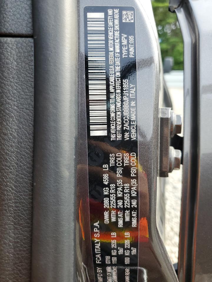 2018 Jeep Renegade Latitude VIN: ZACCJBBB0JPJ11855 Lot: 62710365