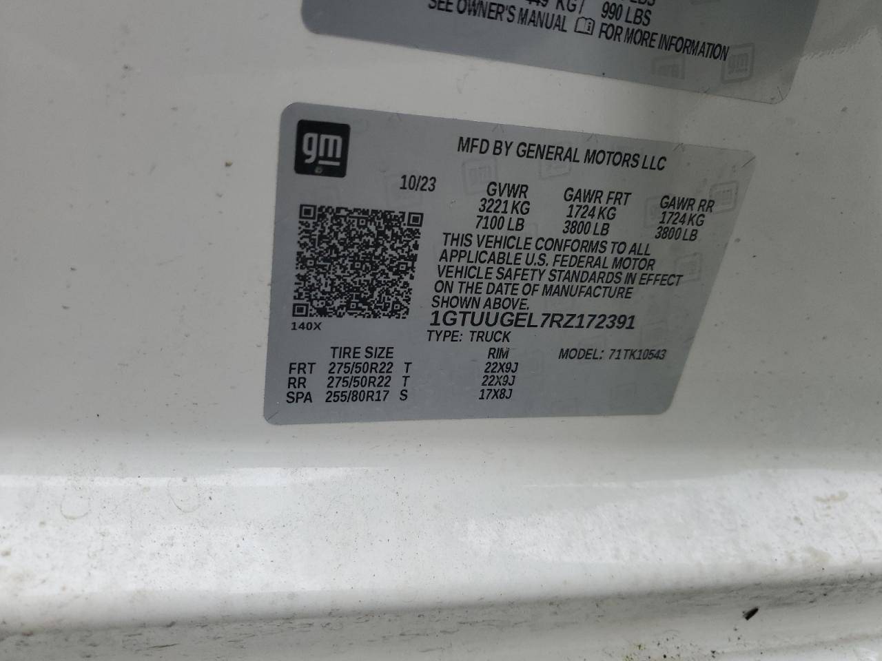 GMC SIERRA 2024 VIN 1GTUUGEL7RZ172391 фото 13