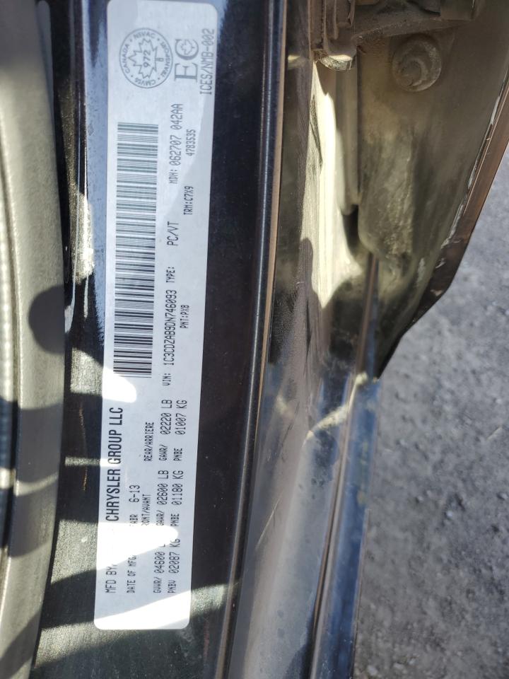 2013 Dodge Avenger Se VIN: 1C3CDZAB9DN746093 Lot: 62912765