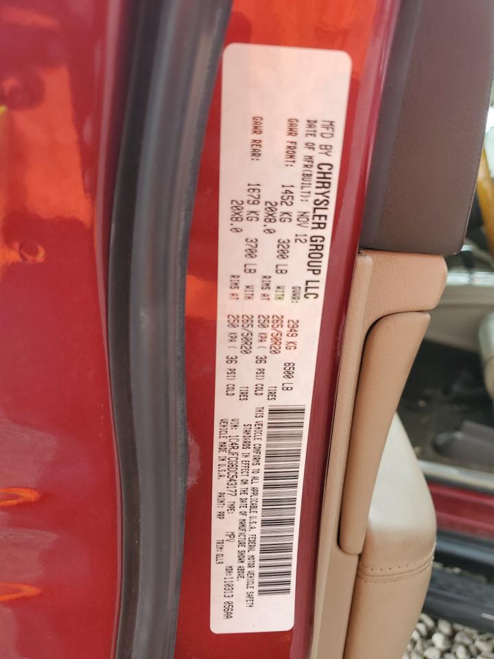 JEEP GRAND CHER 2013 VIN 1C4RJFCG6DC543177 zdjęcie 13