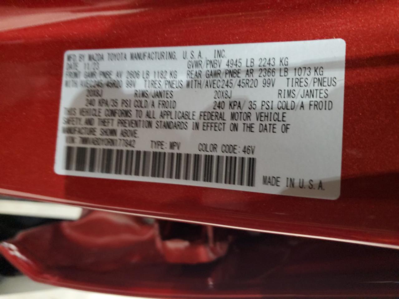 2024 Mazda Cx-50 Premium VIN: 7MMVABDY0RN177842 Lot: 59684565